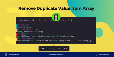 Multiple Ways To Remove Duplicate Value From An Array R Learnjavascript