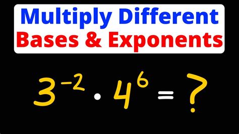 Multiply Exponents With Different Powers And Bases Eat Pi Youtube