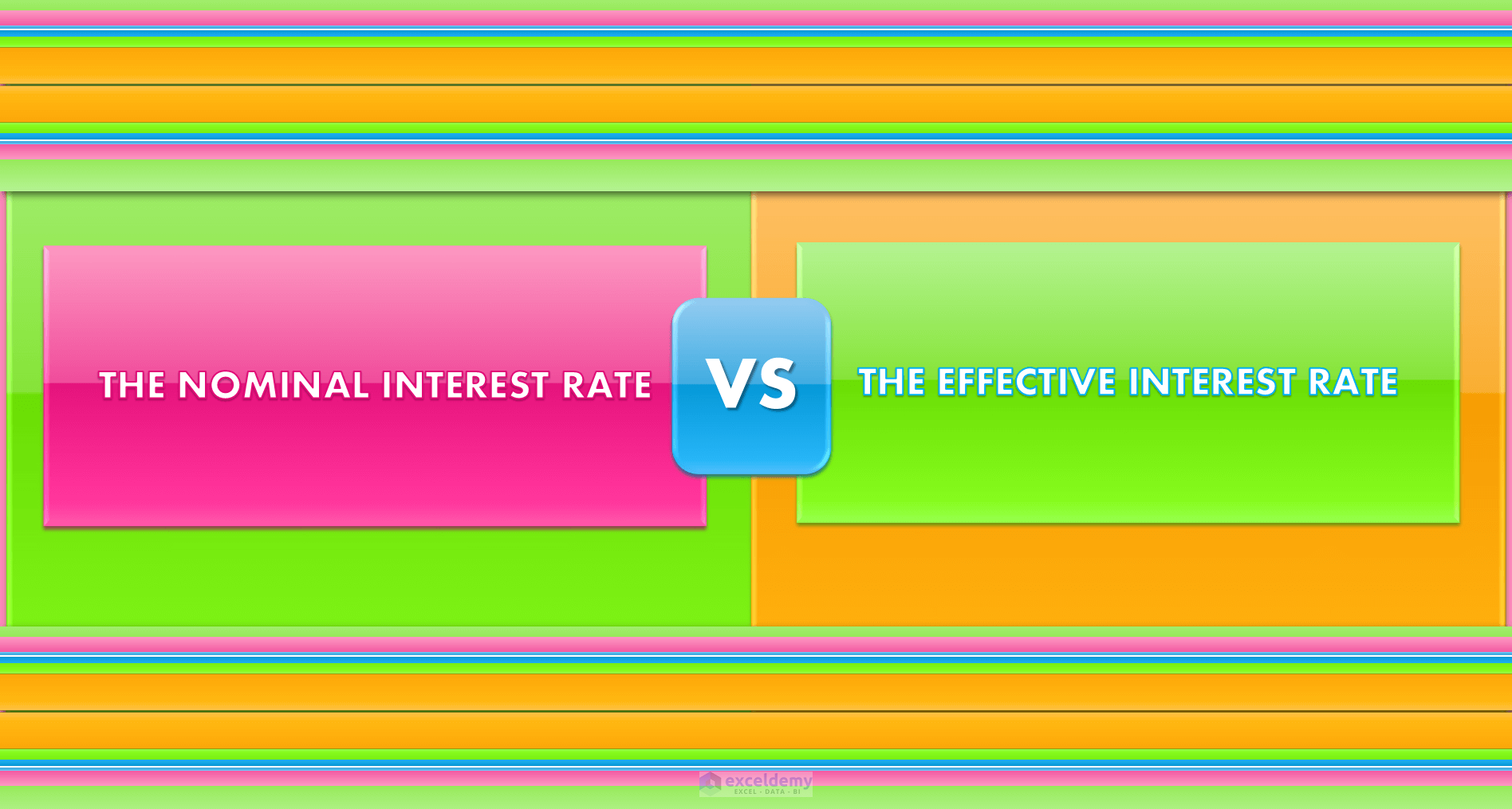 Nominal Interest Rate Vs Effective Interest Rate Excel Formulas Exceldemy