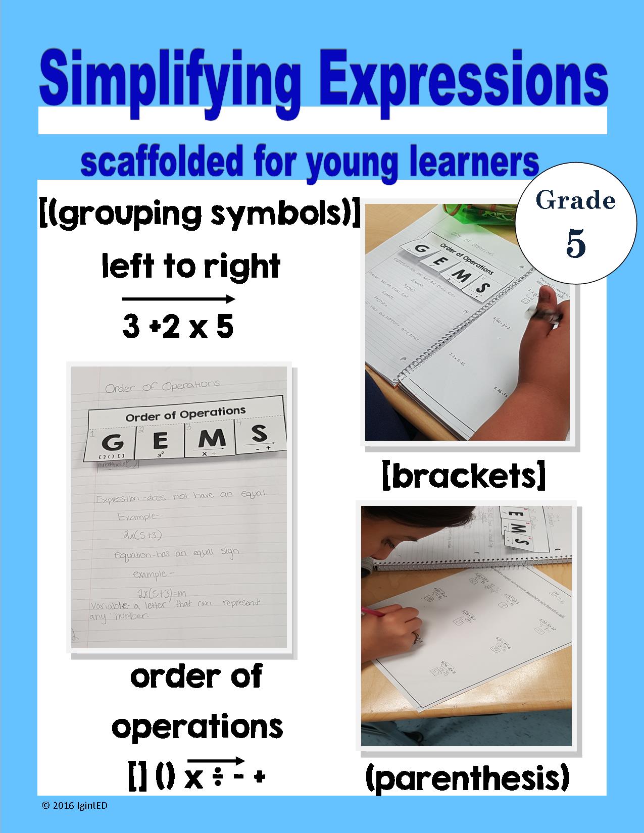 Order Of Operations Simplifying Expressions