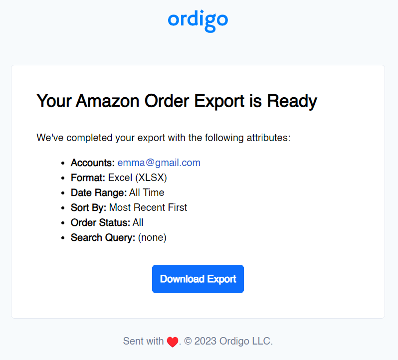 Ordigo Easily Export Your Amazon Order History