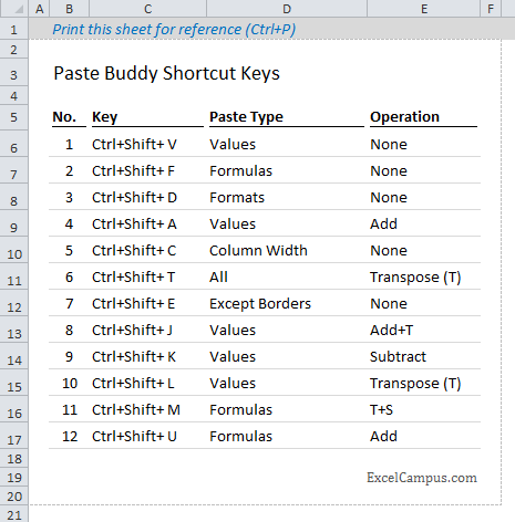 Paste Buddy A Fast New Way To Paste Values In Excel Excel Campus