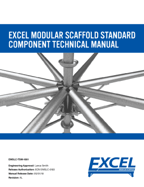 Pdf Excel Modular Standard Scaffold Component Technical Manual