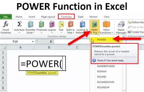 Power Function In Excel Formula Examples How To Use Power In Excel