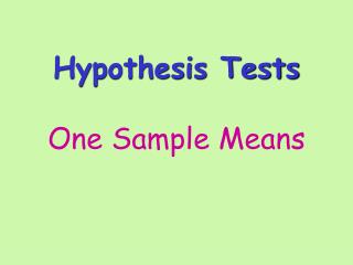 Ppt Review Hypothesis Tests Of Means Powerpoint Presentation Free