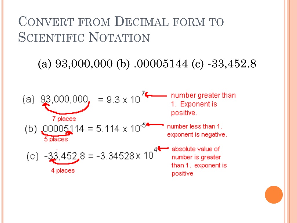 Ppt Working With Exponents And Scientific Notation Powerpoint