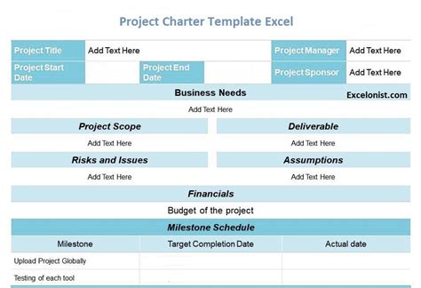 Project Charter In Project Management By Excel Made Easy