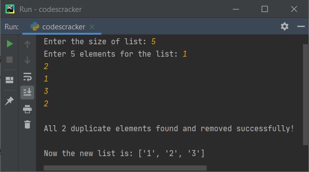 Python Program To Remove Duplicates From List