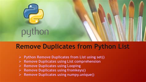 Python Remove Duplicates From List With Examples Python Pool