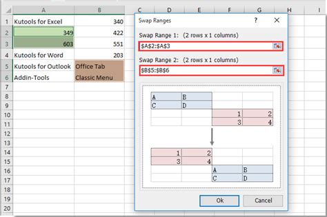 Quickly Swap Contents Of Two Cells Or Ranges In Excel