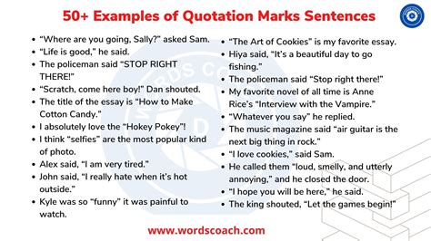 Quotation Marks When To Use Quotation Marks In Writing Examples