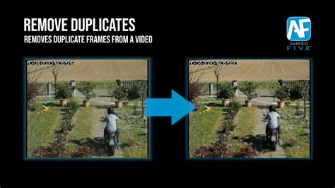 Remove Duplicates Remove Duplicate Frames From A Video In Amped Five