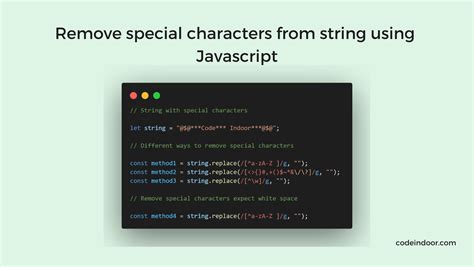 Remove Special Characters From A String Using Javascript Code Indoor