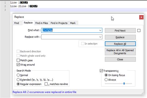 Replace Carriage Return And Line Feed In Notepad Super User