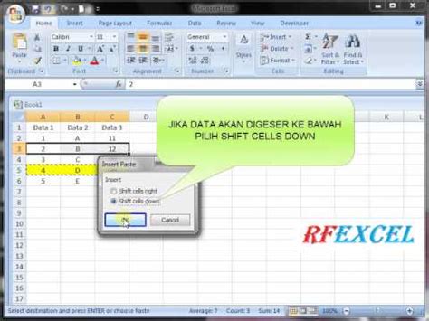 Rumus Fungsi Excel Insert Shift Cell Di Excel