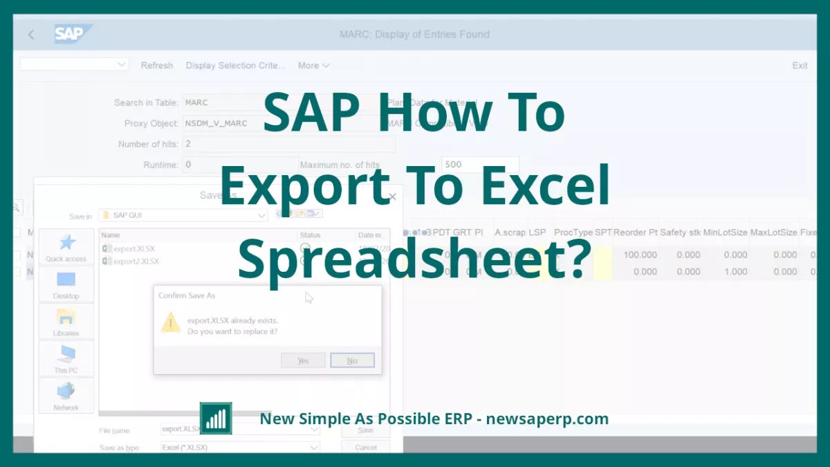 Sap How To Export To Excel Spreadsheet Yb Digital Medium