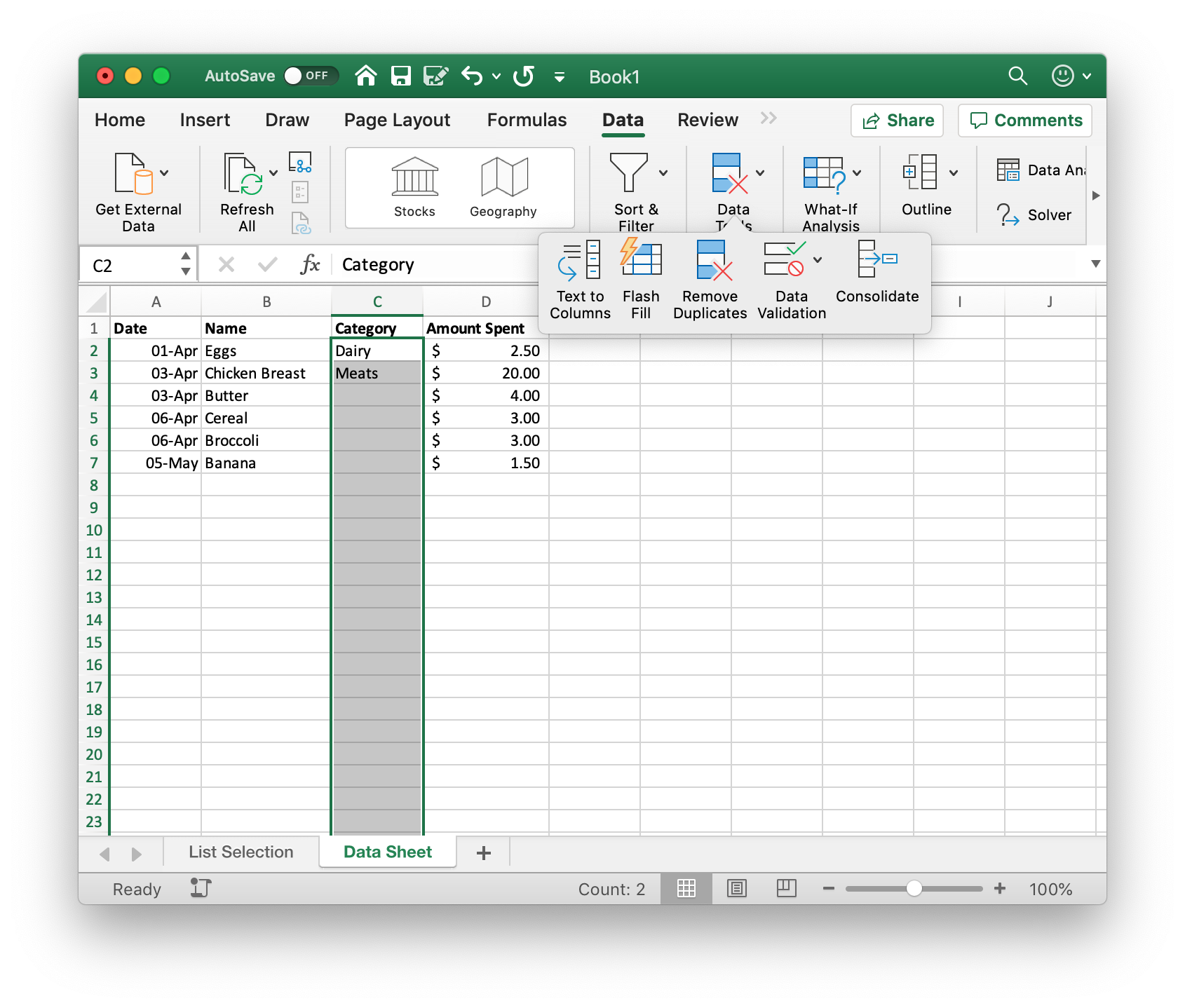 Select Multiple Items Excel Drop Down