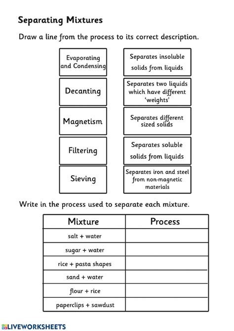 Separating Mixtures Questions And Answers