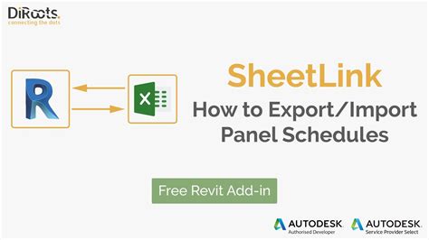 Sheetlink Revit Excel Export Import Panel Schedules Youtube