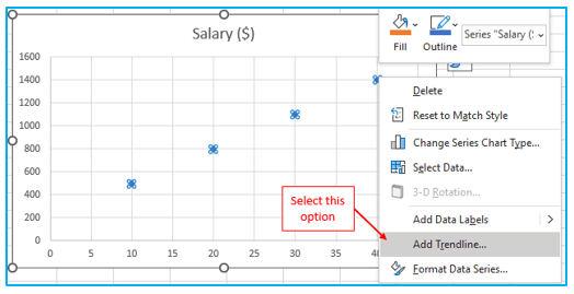 Slope In Excel Through Graph And Formula Biz Infograph