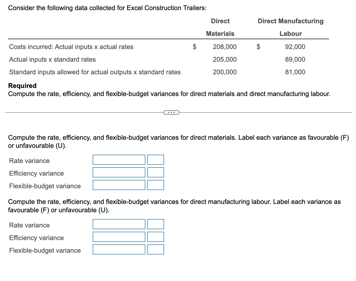 Solved Consider The Following Data Collected For Excel Chegg Com