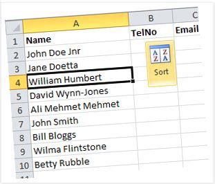 Sort Text Based List By Last Name Using Excel Caes Office Of Information Technology