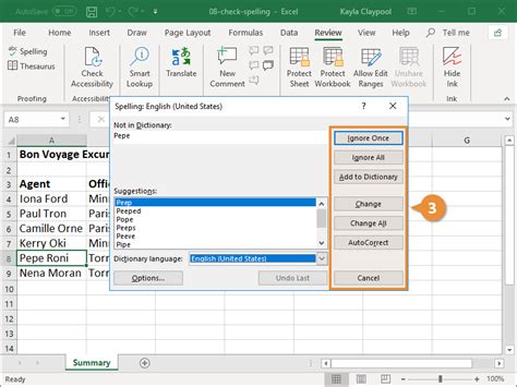 Spell Check In Excel Customguide