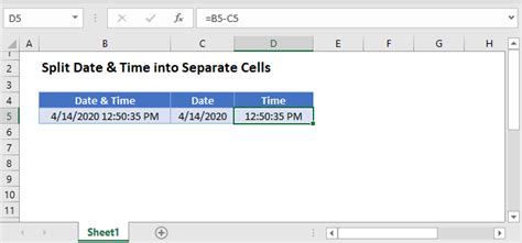 Split Date Amp Time Into Separate Cells Excel Amp Google Sheets Automate Excel