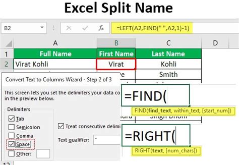 Split Names In Excel 2 Easy Methods Step By Step