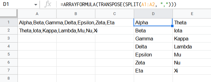 Split Rows In Google Sheets New Sheets For Each Value Two Methods