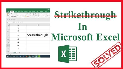 Strike Off In Excel Excelnays Com