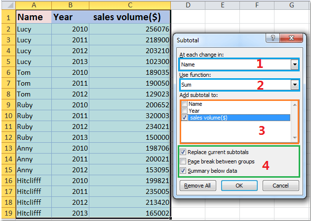 Subtotals In Excel How To Insert Use And Remove