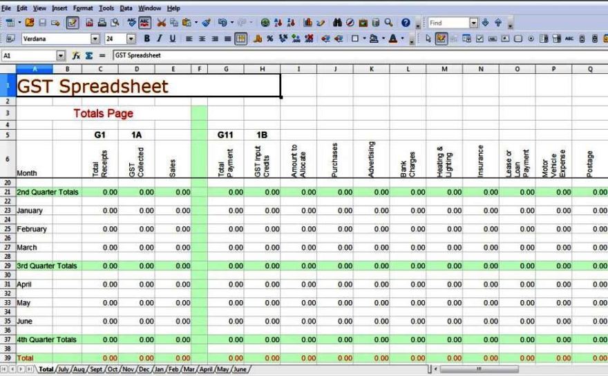 Tax Return Excel Template