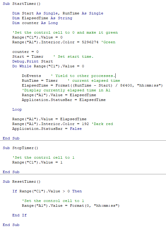 Timer Or Stopwatch In Excel Vba My Online Training Hub