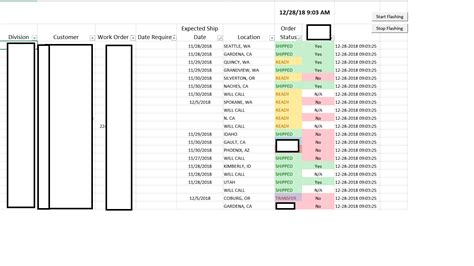 Trying To Blink Cell Automatically If Cell Contains Certain Word R Excel