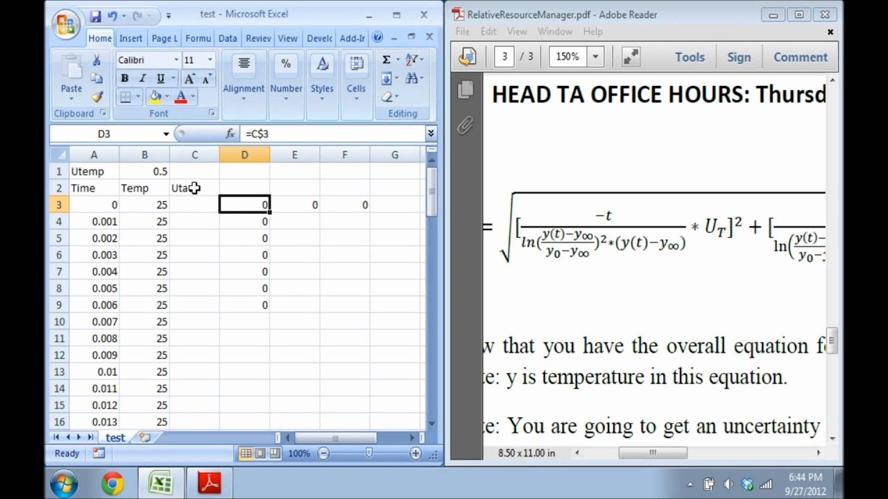 Uncertainty Construction Excel Sheet Download