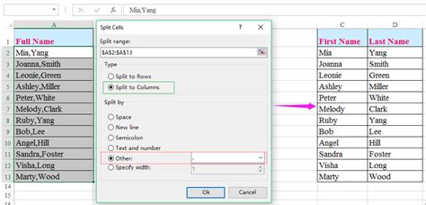 Use Split Names To Separate First And Last Name In Excel 2019 2016 2007