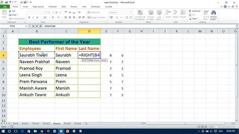 Use Split Names To Separate First And Last Name In Excel