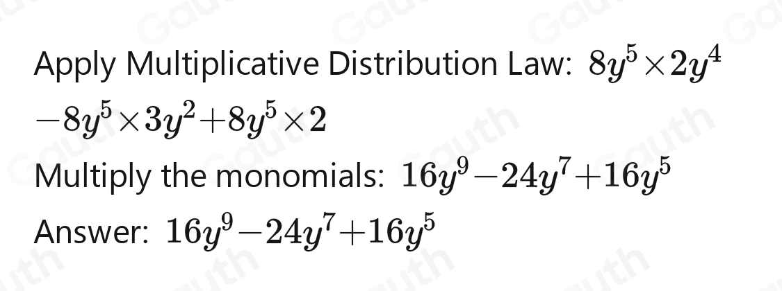 Use The Distributive Property To Remove The Parentheses Y 5 Cdot 3