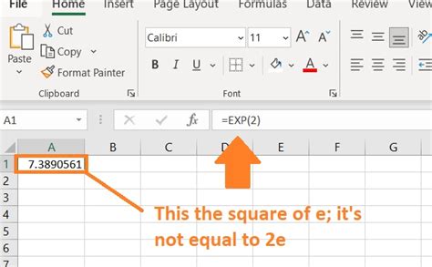 Using E Euler S Number In Excel