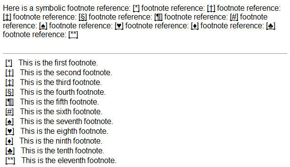 Using Footnote Symbols For Writing