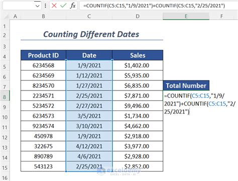 Using The Excel Countif Function With Multiple Criteria And A Date Range 6 Examples