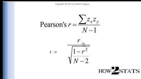 V5 3 Convert Pearson R Into T Value To Get P Value Youtube