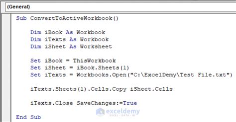 Vba Code To Convert Text File To Excel 7 Methods Exceldemy