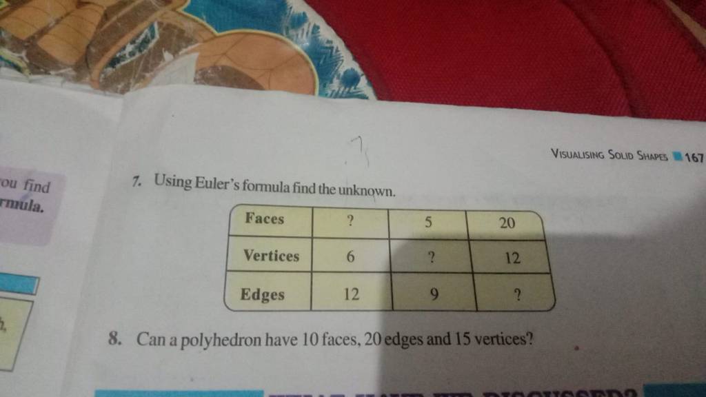 Visualing Solid Shapes Using Euler S Formula Find The Unknown