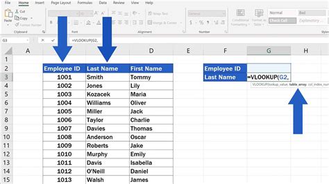 Vlookup From Table Excel