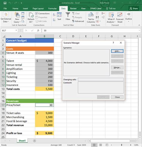 What If Analysis Excel Using The Scenario Manager To Create Scenarios In Excel So Let Amp 39 S