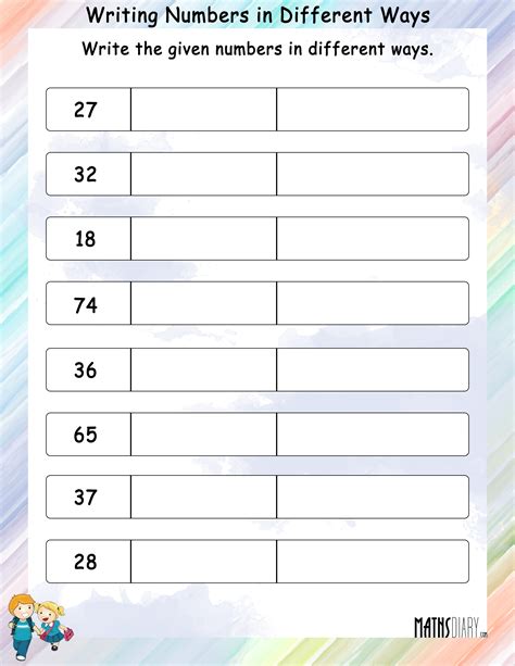 Writing Numbers In Different Ways Math Worksheets Mathsdiary Com